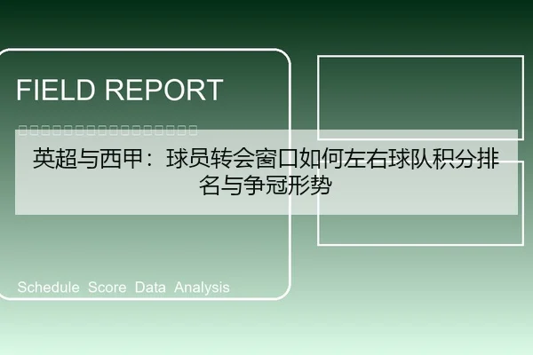 英超与西甲：球员转会窗口如何左右球队积分排名与争冠形势